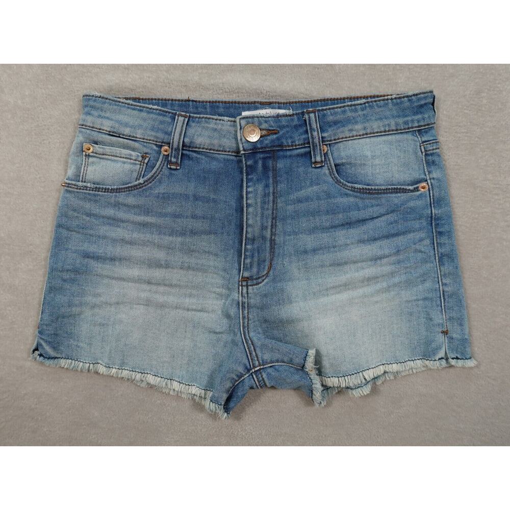 STS Blue Womens Blue Denim Shorts Low Rise 5 Pocket Button & Zip Closure Size 28